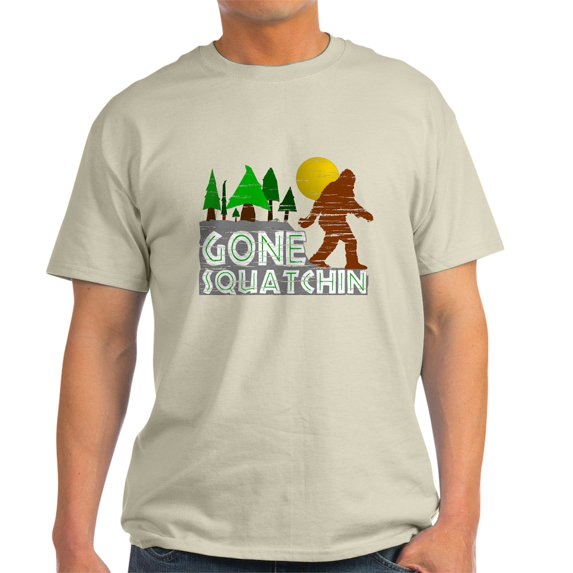 CafePress - Gone Squatchin Vintage Retro Distressed T Shirt - Light T-Shirt - CP