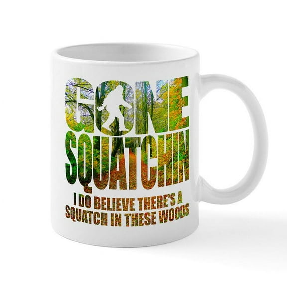 CafePress - Gone Squatchin *Wooded Path Edition* Mug - 11 oz Ceramic Mug - Novelty Coffee Tea Cup