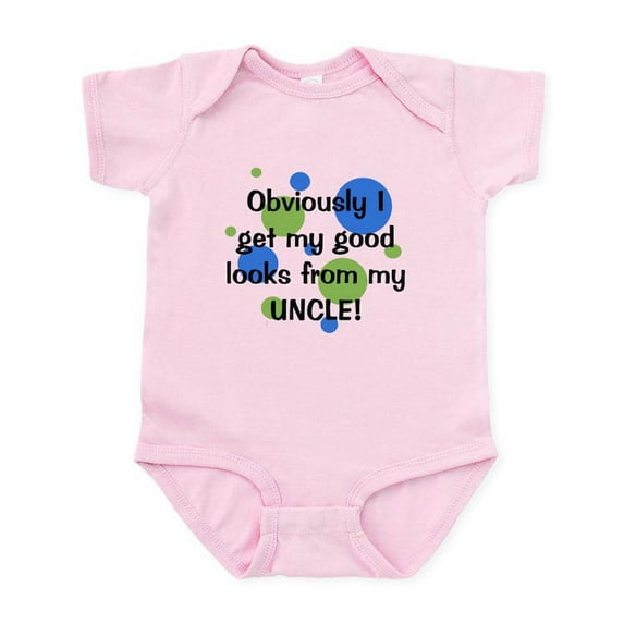 CafePress - Good Looks From Uncle Infant Bodysuit - Baby Light Bodysuit, Size Newborn - 24 Months