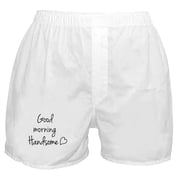 CafePress - Good Morning Handsome Boxer Shorts - Mens Novelty Boxer Shorts