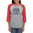 thumbnail image 1 of CafePress - Good Morning World Long Sleeve T Shirt - Womens Baseball Tee, 1 of 4