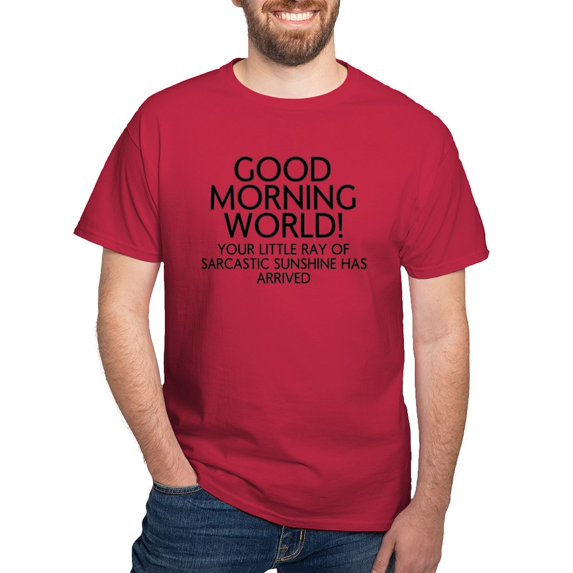 CafePress - Good Morning World T Shirt - Men's Classic Graphic Cotton T-Shirt