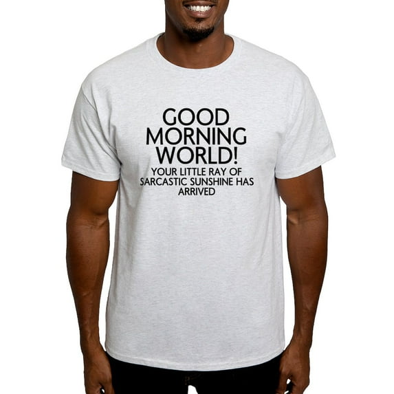 CafePress - Good Morning World T Shirt - Men's Classic Graphic T-Shirt