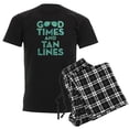 thumbnail image 1 of CafePress - Good Times Tan Lines Print Men's Dark Pajamas - Men's Dark Loose Fit Cotton Pajama Set, 1 of 7