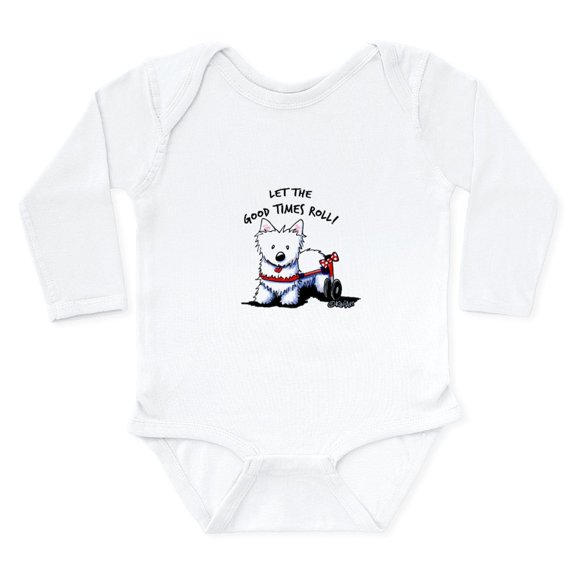 CafePress - Good Times Westie Long Sleeve Infant Bodysuit - Long Sleeve Cotton Baby Bodysuit