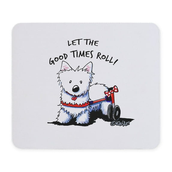 CafePress - Good Times Westie Mousepad - Non-slip Rubber Mousepad, Gaming Mouse Pad