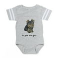 thumbnail image 1 of CafePress - Good Yorkie - Cute Infant Baby Football Bodysuit, 1 of 3