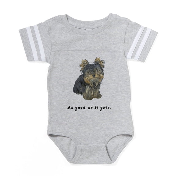 CafePress - Good Yorkie - Cute Infant Baby Football Bodysuit