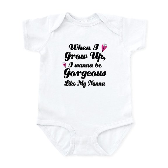CafePress - Gorgeous Like My Nonna Infant Bodysuit - Baby Light Bodysuit, Size Newborn - 24 Months
