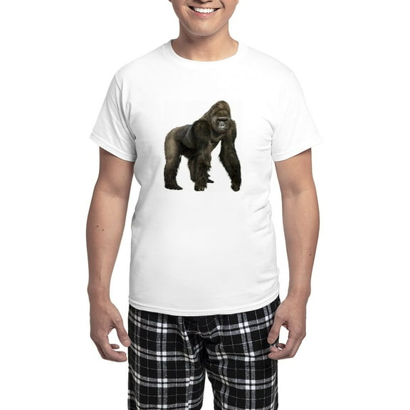 CafePress - Gorilla Men's Light Pajamas - Men's Light Loose Fit Cotton Pajama Set