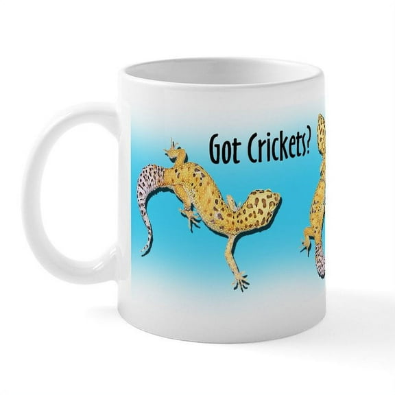 CafePress - Got Crickets Gecko Mug Mug - 11 oz Ceramic Mug - Novelty Coffee Tea Cup