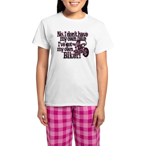 CafePress - Got My Own Biker Women's Light Pajamas - Women's Short Sleeve Print T-Shirt and Pants Light Cotton Pajama Set