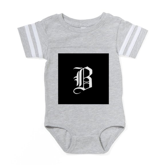 CafePress - Gothic Initial B - Cute Infant Baby Football Bodysuit