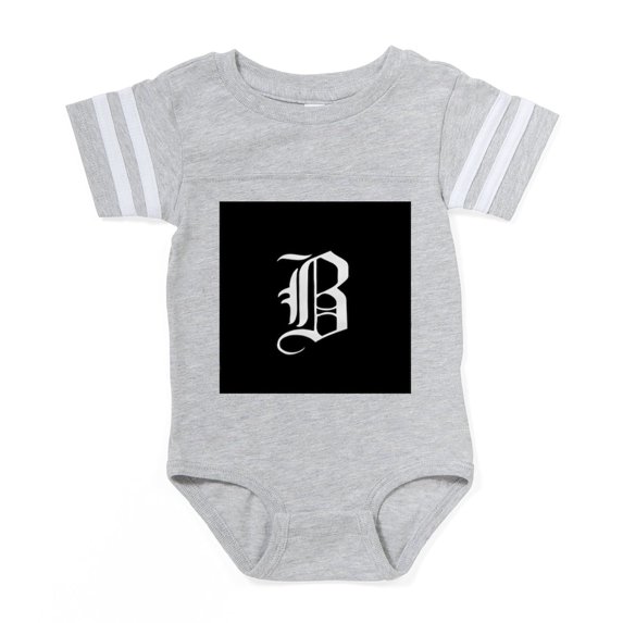 CafePress - Gothic Initial B - Cute Infant Baby Football Bodysuit