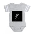 thumbnail image 1 of CafePress - Gothic Initial E - Cute Infant Baby Football Bodysuit, 1 of 3