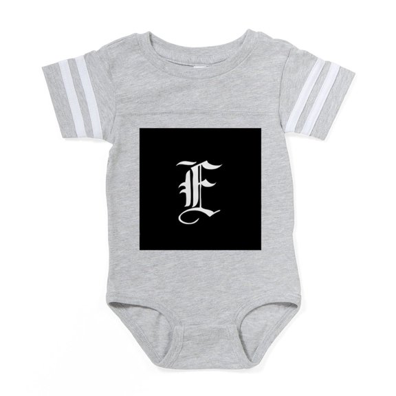 CafePress - Gothic Initial E - Cute Infant Baby Football Bodysuit
