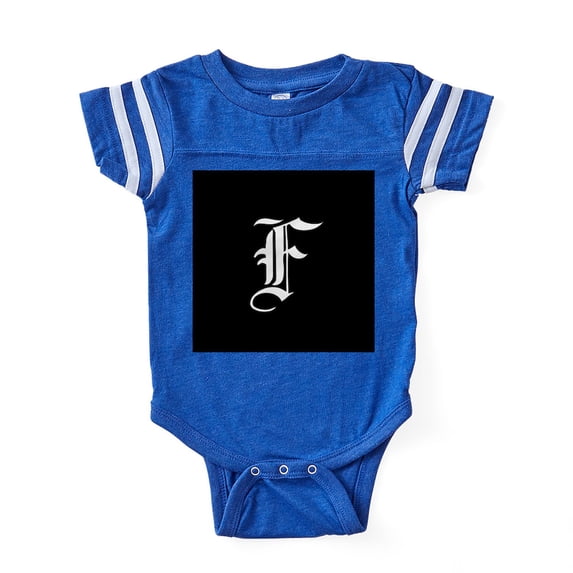 CafePress - Gothic Initial F - Cute Infant Baby Football Bodysuit
