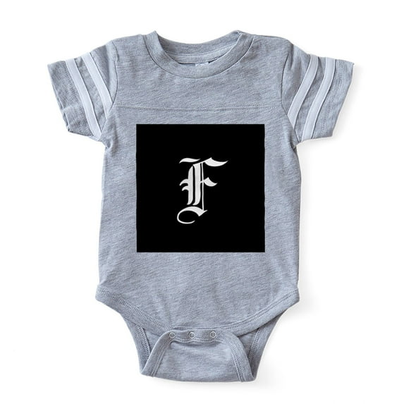 CafePress - Gothic Initial F - Cute Infant Baby Football Bodysuit