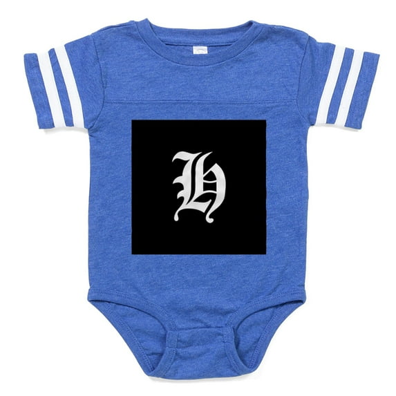 CafePress - Gothic Initial H - Cute Infant Baby Football Bodysuit