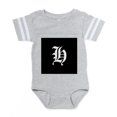 thumbnail image 1 of CafePress - Gothic Initial H - Cute Infant Baby Football Bodysuit, 1 of 3