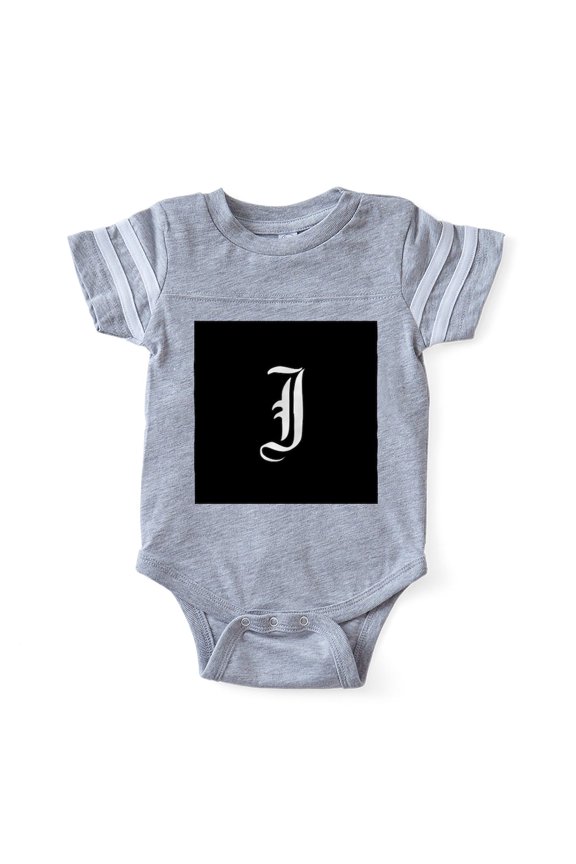 - Gothic Initial I - Cute Infant Baby Football Bodysuit