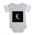 thumbnail image 1 of CafePress - Gothic Initial L - Cute Infant Baby Football Bodysuit, 1 of 3