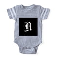 thumbnail image 1 of CafePress - Gothic Initial N - Cute Infant Baby Football Bodysuit, 1 of 3