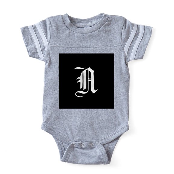 CafePress - Gothic Initial N - Cute Infant Baby Football Bodysuit