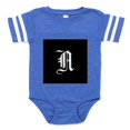 thumbnail image 1 of CafePress - Gothic Initial N - Cute Infant Baby Football Bodysuit, 1 of 3