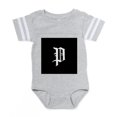 thumbnail image 1 of CafePress - Gothic Initial P - Cute Infant Baby Football Bodysuit, 1 of 3