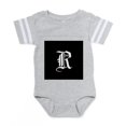 thumbnail image 1 of CafePress - Gothic Initial R - Cute Infant Baby Football Bodysuit, 1 of 3