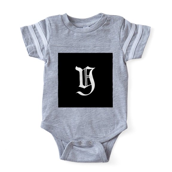 CafePress - Gothic Initial Y - Cute Infant Baby Football Bodysuit