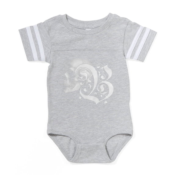 CafePress - Gothic Skull Initial B - Cute Infant Baby Football Bodysuit