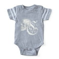 thumbnail image 1 of CafePress - Gothic Skull Initial C - Cute Infant Baby Football Bodysuit, 1 of 3
