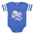 thumbnail image 1 of CafePress - Gothic Skull Initial E - Cute Infant Baby Football Bodysuit, 1 of 3