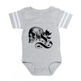thumbnail image 1 of CafePress - Gothic Skull Initial E - Cute Infant Baby Football Bodysuit, 1 of 3