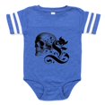 thumbnail image 1 of CafePress - Gothic Skull Initial E - Cute Infant Baby Football Bodysuit, 1 of 3