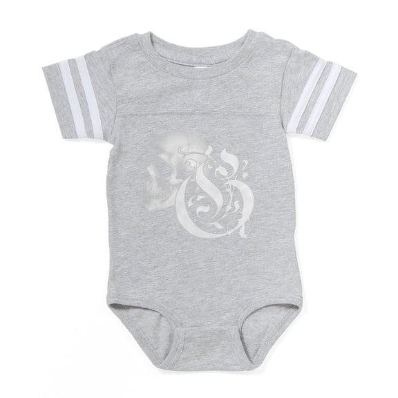 CafePress - Gothic Skull Initial G - Cute Infant Baby Football Bodysuit