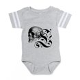 thumbnail image 1 of CafePress - Gothic Skull Initial L - Cute Infant Baby Football Bodysuit, 1 of 3