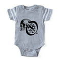 thumbnail image 1 of CafePress - Gothic Skull Initial O - Cute Infant Baby Football Bodysuit, 1 of 3