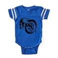 thumbnail image 1 of CafePress - Gothic Skull Initial O - Cute Infant Baby Football Bodysuit, 1 of 3
