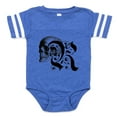 thumbnail image 1 of CafePress - Gothic Skull Initial R - Cute Infant Baby Football Bodysuit, 1 of 3