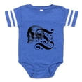 thumbnail image 1 of CafePress - Gothic Skull Initial T - Cute Infant Baby Football Bodysuit, 1 of 3