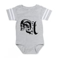 thumbnail image 1 of CafePress - Gothic Skull Initial U - Cute Infant Baby Football Bodysuit, 1 of 3