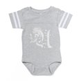 thumbnail image 1 of CafePress - Gothic Skull Initial U - Cute Infant Baby Football Bodysuit, 1 of 3