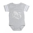 thumbnail image 1 of CafePress - Gothic Skull Initial V - Cute Infant Baby Football Bodysuit, 1 of 3