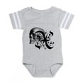 thumbnail image 1 of CafePress - Gothic Skull Initial X - Cute Infant Baby Football Bodysuit, 1 of 3