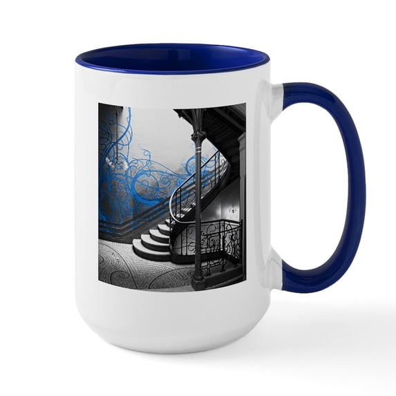 CafePress - Gothic Staircase Ceramic Mug - 15 oz Ceramic Large White Novelty Mug