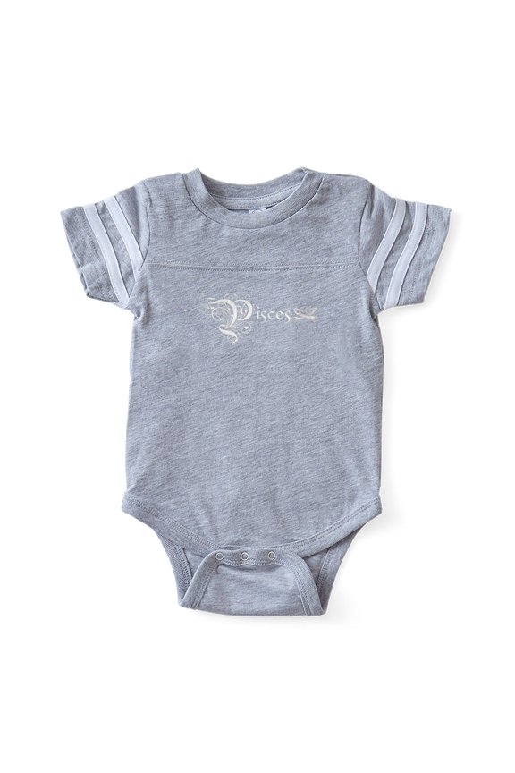 - Gothic Zodiac Pisces - Cute Infant Baby Football Bodysuit