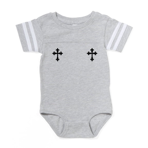 CafePress - Gothiccross2_Tr - Cute Infant Baby Football Bodysuit